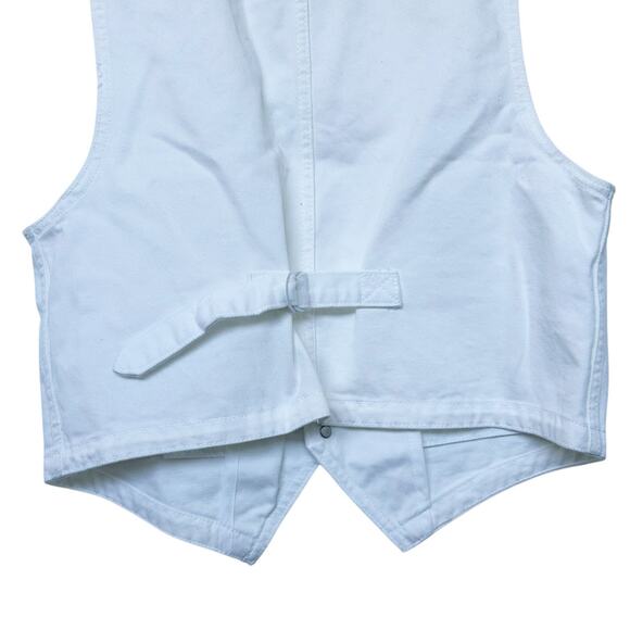 FAVORITE DAUGHTER The Poppy White Denim Western Vest-Size S - Picture 5 of 8